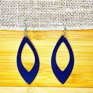 Faux leather earrings